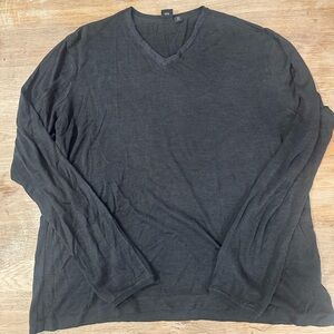 Men’s Hugo Boss Size XXXL Slim Fit Grey V Neck Longsleeve Shirt